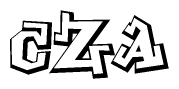 The clipart image features a stylized text in a graffiti font that reads Cza.