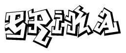 The clipart image features a stylized text in a graffiti font that reads Erika.
