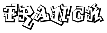 The clipart image features a stylized text in a graffiti font that reads Franck.