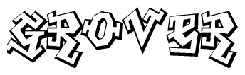 The clipart image features a stylized text in a graffiti font that reads Grover.