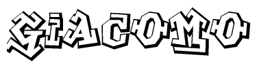 The clipart image features a stylized text in a graffiti font that reads Giacomo.