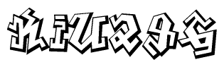 The clipart image features a stylized text in a graffiti font that reads Kiu296.
