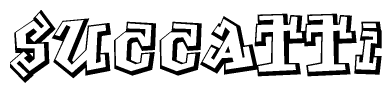 The clipart image features a stylized text in a graffiti font that reads Succatti.