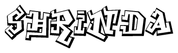 The clipart image features a stylized text in a graffiti font that reads Shrinda.