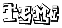 The clipart image features a stylized text in a graffiti font that reads Temi.