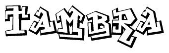 The clipart image features a stylized text in a graffiti font that reads Tambra.