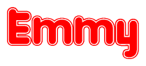 The image displays the word Emmy written in a stylized red font with hearts inside the letters.