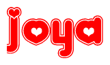 The image displays the word Joya written in a stylized red font with hearts inside the letters.
