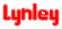 The image displays the word Lynley written in a stylized red font with hearts inside the letters.