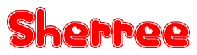 The image displays the word Sherree written in a stylized red font with hearts inside the letters.