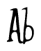 The image is of the word Ab stylized in a cursive script.