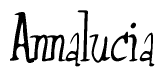 The image is of the word Annalucia stylized in a cursive script.