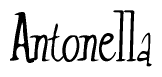 The image is a stylized text or script that reads 'Antonella' in a cursive or calligraphic font.