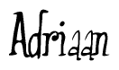 The image is of the word Adriaan stylized in a cursive script.