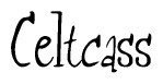 The image is of the word Celtcass stylized in a cursive script.