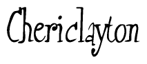 The image contains the word 'Chericlayton' written in a cursive, stylized font.
