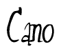 The image contains the word 'Cano' written in a cursive, stylized font.