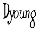 The image contains the word 'Dyoung' written in a cursive, stylized font.