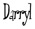 The image contains the word 'Darryl' written in a cursive, stylized font.
