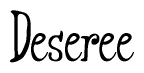 The image contains the word 'Deseree' written in a cursive, stylized font.