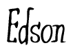 The image contains the word 'Edson' written in a cursive, stylized font.