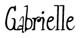 The image is of the word Gabrielle stylized in a cursive script.