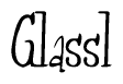 The image is of the word Glassl stylized in a cursive script.