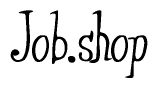 The image is of the word Jobshop stylized in a cursive script.
