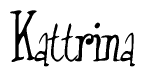 The image contains the word 'Kattrina' written in a cursive, stylized font.