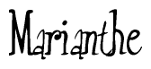 The image contains the word 'Marianthe' written in a cursive, stylized font.