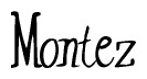 The image is of the word Montez stylized in a cursive script.