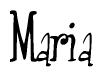 The image contains the word 'Maria' written in a cursive, stylized font.