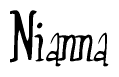 The image is a stylized text or script that reads 'Nianna' in a cursive or calligraphic font.