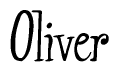 The image is a stylized text or script that reads 'Oliver' in a cursive or calligraphic font.