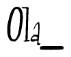 The image is of the word Ola stylized in a cursive script.