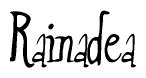 The image is a stylized text or script that reads 'Rainadea' in a cursive or calligraphic font.
