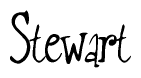 The image is a stylized text or script that reads 'Stewart' in a cursive or calligraphic font.