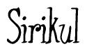The image contains the word 'Sirikul' written in a cursive, stylized font.