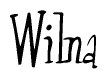 The image is a stylized text or script that reads 'Wilna' in a cursive or calligraphic font.