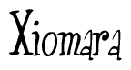 The image is of the word Xiomara stylized in a cursive script.