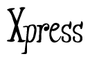 The image is of the word Xpress stylized in a cursive script.