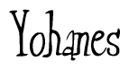 The image contains the word 'Yohanes' written in a cursive, stylized font.
