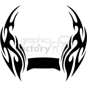 flames fire border frame badge tattoo graphic vinyl cutter symmetrical silhouette banner
