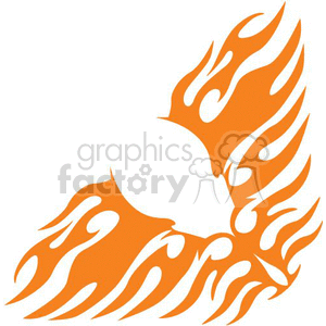 0014 symmetric flames clipart. Commercial use image # 368762