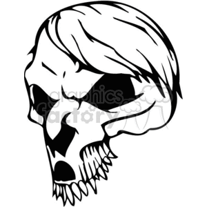 skull with hair clipart. Commercial use image # 368836