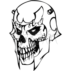 skull bone head skeleton tattoo art vinyl knight