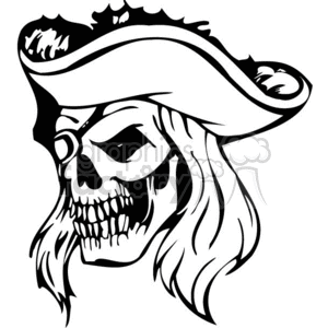 pirate zombie skull clipart. Commercial use image # 368896