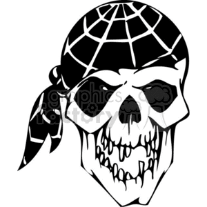 skull bone head skeleton tattoo art vinyl pirate bandana