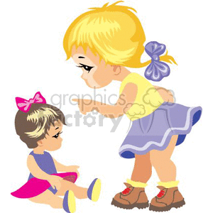 A little girl scolding a little girl clipart. Royalty-free image # 369201