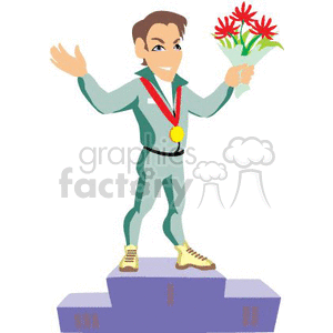 olympics gold medal winner clipart. Commercial use image # 369251